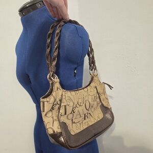 Y2K Brown Alphabet Print Purse